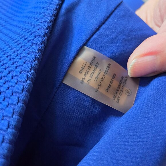 Calvin Klein Cobalt Blue Suit Jacket Blazer Size 22W - Picture 3 of 5